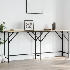 vidaXL Wandtafel 180x29x75 cm bewerkt hout sonoma eikenkleurig
