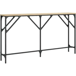 vidaXL Wandtafel 140x23x75 cm bewerkt hout sonoma eikenkleurig