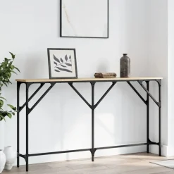 vidaXL Wandtafel 140x23x75 cm bewerkt hout sonoma eikenkleurig