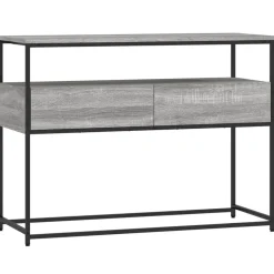 vidaXL Wandtafel 100x40x75 cm bewerkt hout grijs sonoma eikenkleurig