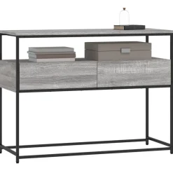 vidaXL Wandtafel 100x40x75 cm bewerkt hout grijs sonoma eikenkleurig