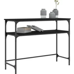 vidaXL Wandtafel 100x35,5x75 cm bewerkt hout zwart