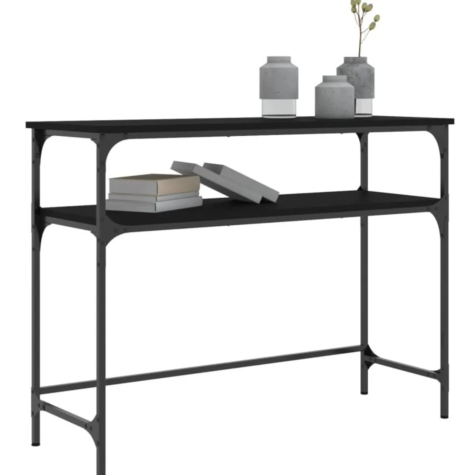 vidaXL Wandtafel 100x35,5x75 cm bewerkt hout zwart