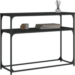 vidaXL Wandtafel 100x35,5x75 cm bewerkt hout zwart