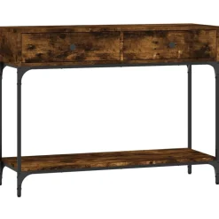 vidaXL Wandtafel 100x34,5x75 cm bewerkt hout gerookt eikenkleurig