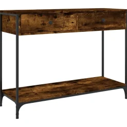 vidaXL Wandtafel 100x34,5x75 cm bewerkt hout gerookt eikenkleurig