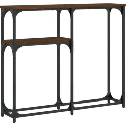 vidaXL Wandtafel 90x22,5x75 cm bewerkt hout bruin eikenkleur