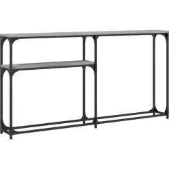 vidaXL Wandtafel 145x22,5x75 cm bewerkt hout grijs sonoma eikenkleurig