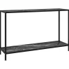 vidaXL Wandtafel 120x35x75 cm gehard glas zwart