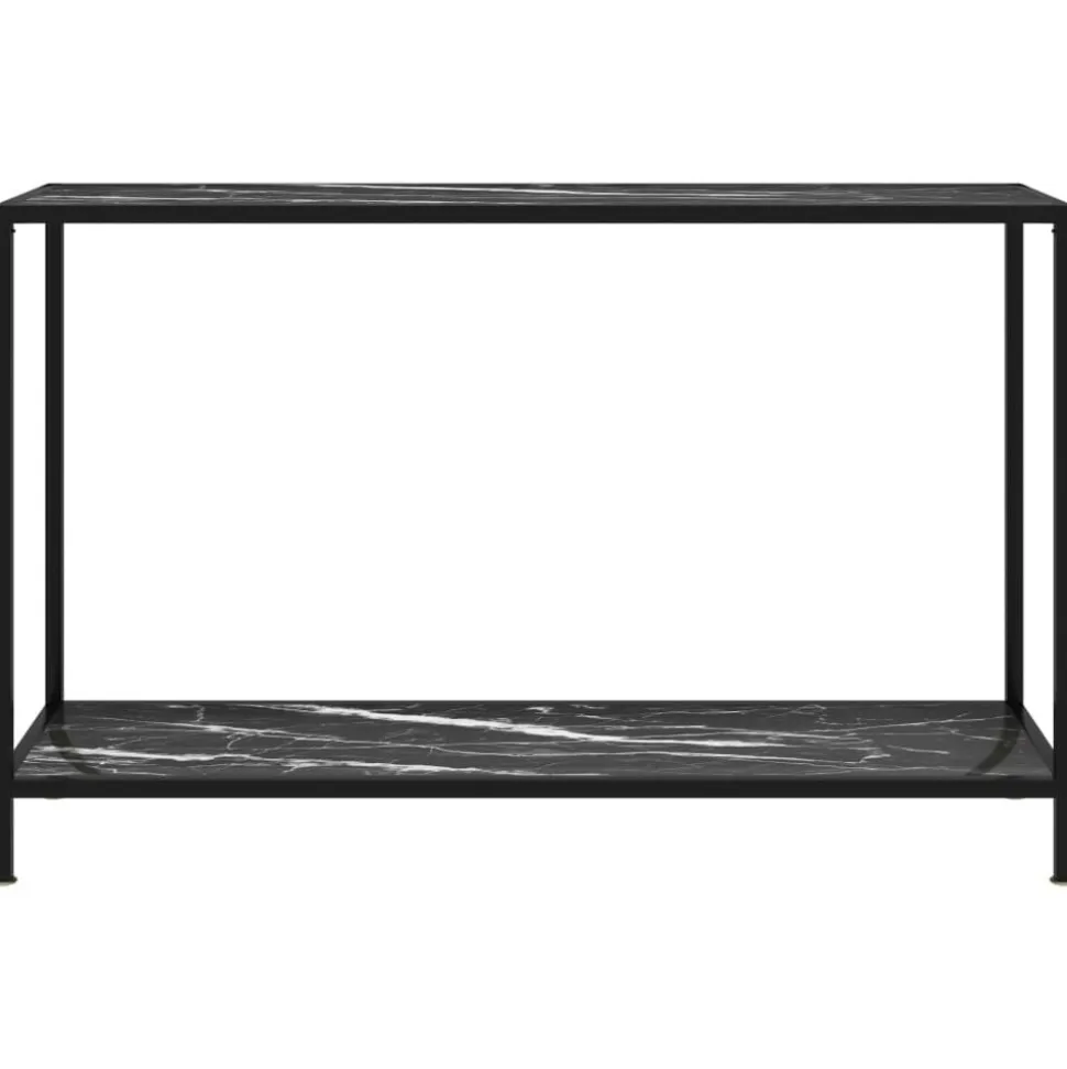 vidaXL Wandtafel 120x35x75 cm gehard glas zwart