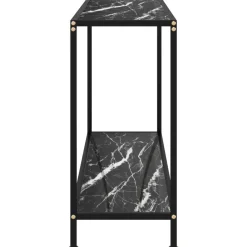 vidaXL Wandtafel 120x35x75 cm gehard glas zwart