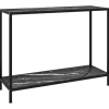 vidaXL Wandtafel 100x35x75 cm gehard glas zwart