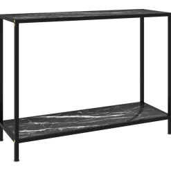 vidaXL Wandtafel 100x35x75 cm gehard glas zwart