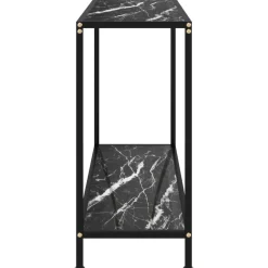 vidaXL Wandtafel 100x35x75 cm gehard glas zwart