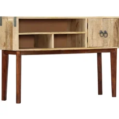 vidaXL Wandtafel 115x30x76 cm massief ruw mangohout