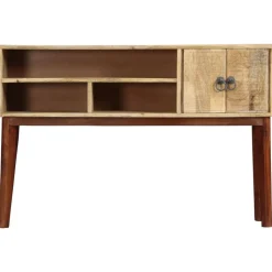 vidaXL Wandtafel 115x30x76 cm massief ruw mangohout