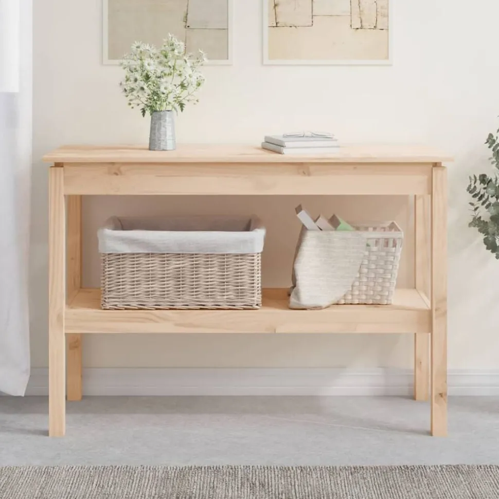 vidaXL Wandtafel 110x40x75 cm massief grenenhout