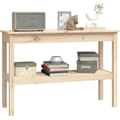 vidaXL Wandtafel 110x40x75 cm massief grenenhout