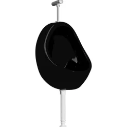 vidaXL Wandurinoir met spoelklep keramiek zwart
