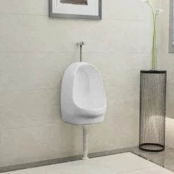 vidaXL Wandurinoir met spoelklep keramiek wit