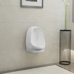 vidaXL Wandurinoir met spoelklep keramiek wit