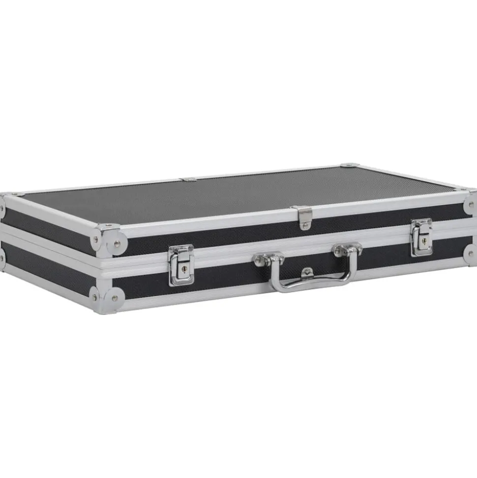 vidaXL Wapenkoffer aluminium ABS zwart