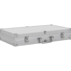 vidaXL Wapenkoffer aluminium ABS zilverkleurig