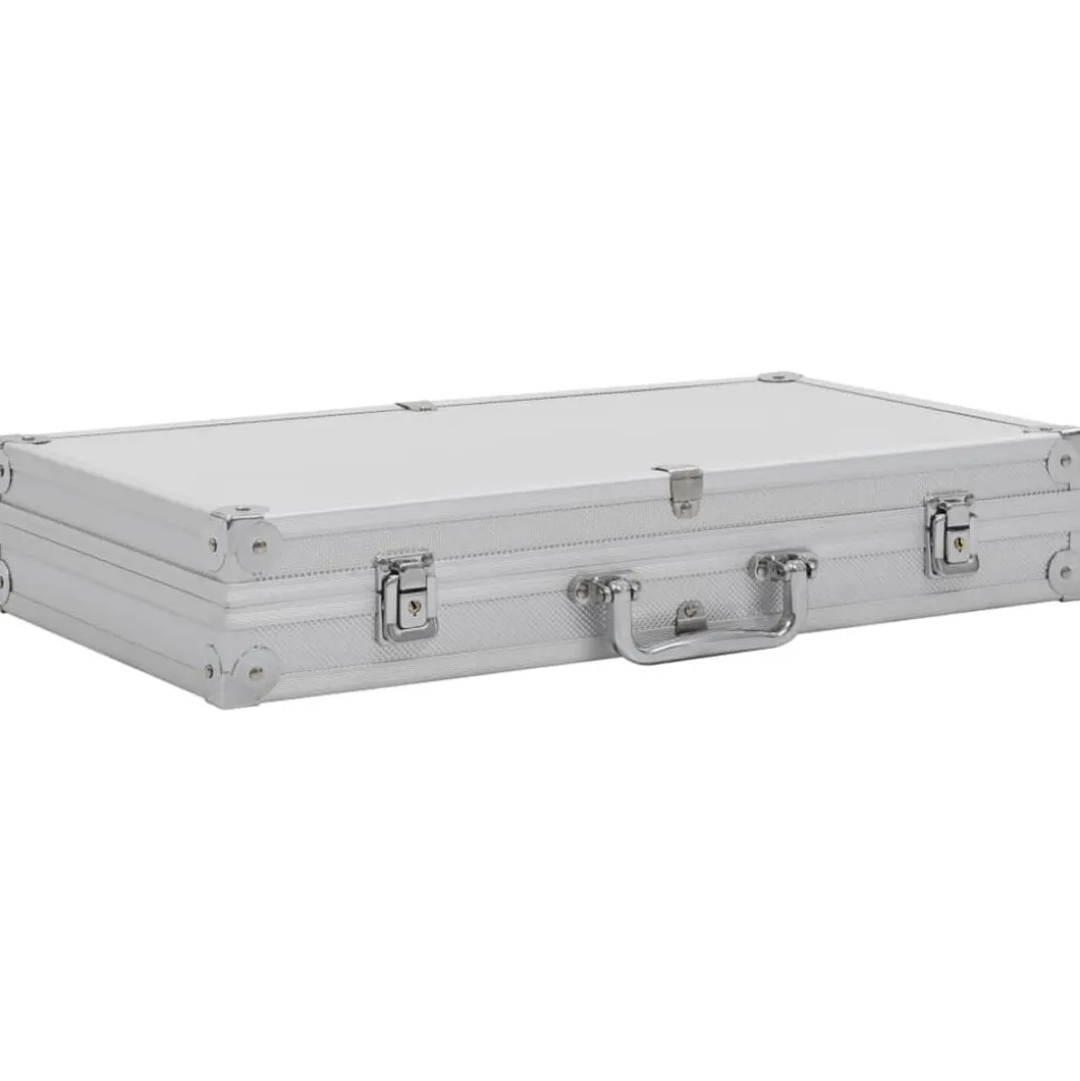 vidaXL Wapenkoffer aluminium ABS zilverkleurig