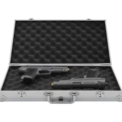 vidaXL Wapenkoffer aluminium ABS zilverkleurig