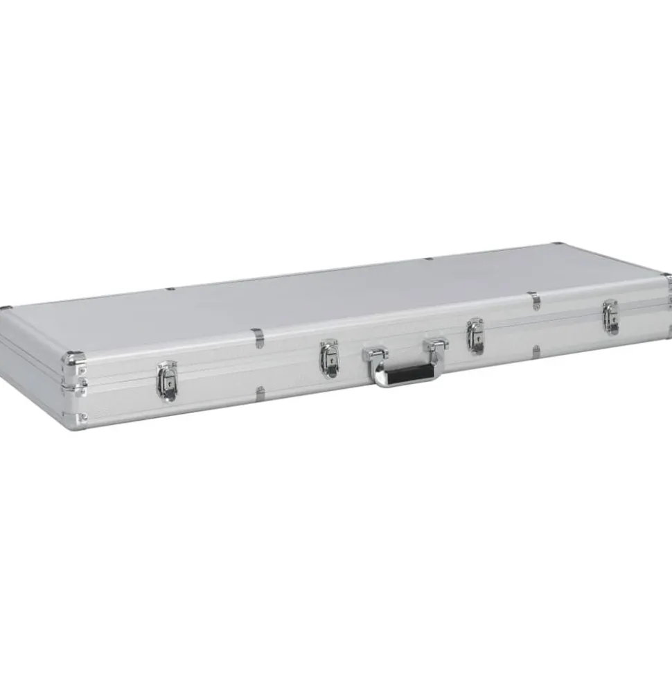 vidaXL Wapenkoffer 118x38x12 aluminium zilverkleurig