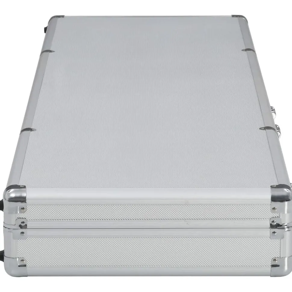 vidaXL Wapenkoffer 118x38x12 aluminium zilverkleurig