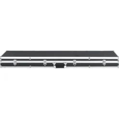 vidaXL Wapenkoffer 134x35x12 cm aluminium zwart