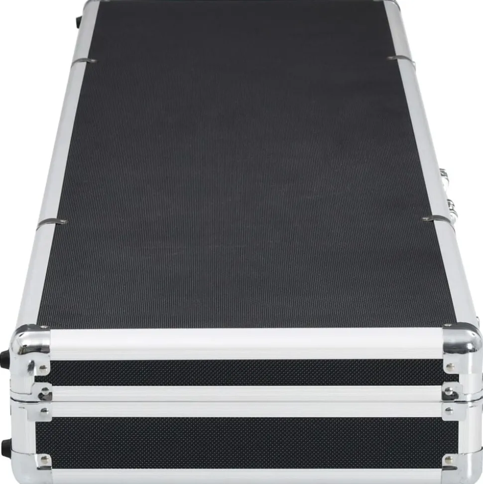 vidaXL Wapenkoffer 134x35x12 cm aluminium zwart