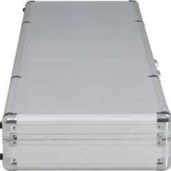 vidaXL Wapenkoffer 134x35x12 cm aluminium zilverkleurig
