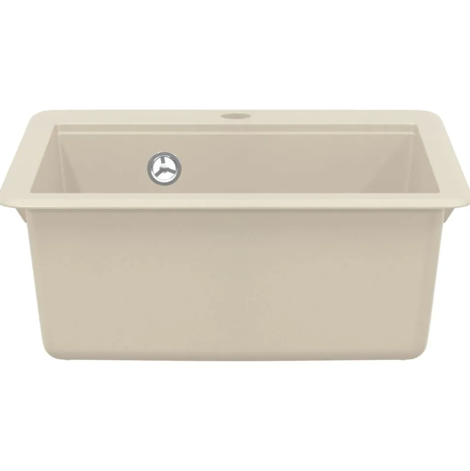 vidaXL Wasbak Beige 470 x 440 mm Graniet