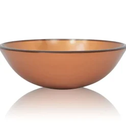 vidaXL Wasbak gehard glas 42 cm bruin