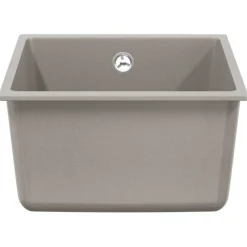 vidaXL Wasbak Grijs 370 x 460 mm 80% Kwarts en 20% Hars