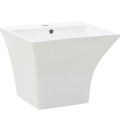 vidaXL Wasbak wandgemonteerd 500x450x410 mm keramiek wit