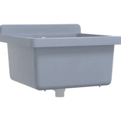vidaXL Wasbak wandgemonteerd 40x40x24 cm hars grijs
