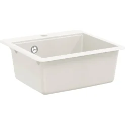 vidaXL Wasbak Wit 470 x 440 mm Graniet
