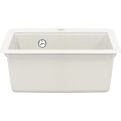 vidaXL Wasbak Wit 470 x 440 mm Graniet
