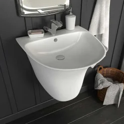 vidaXL Wasbak Wit 47 x 45 x 37 cm Geglazuurd Keramiek