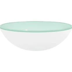 vidaXL Wasbak 42x14 cm gehard glas wit