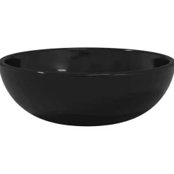 vidaXL Wasbak 35x12 cm gehard glas zwart
