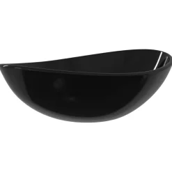 vidaXL Wasbak 54,5x35x15,5 cm gehard glas zwart