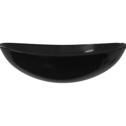 vidaXL Wasbak 54,5x35x15,5 cm gehard glas zwart