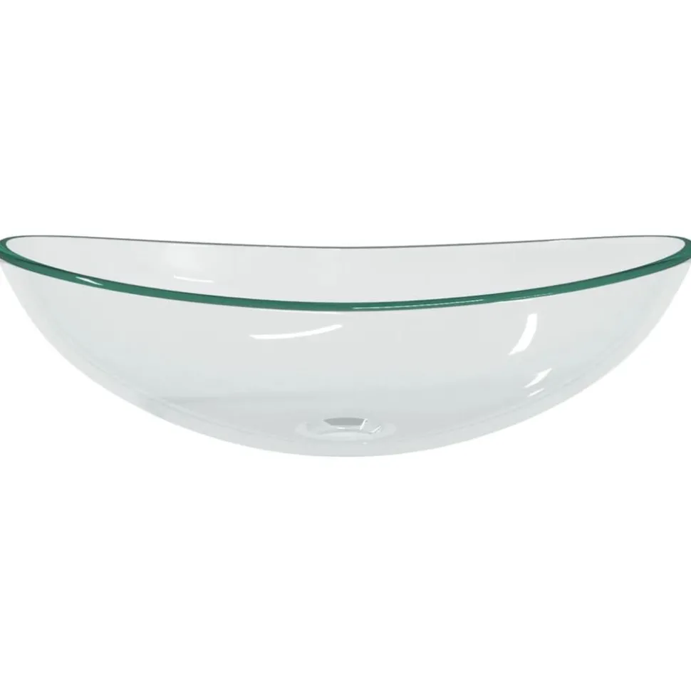 vidaXL Wasbak 54,5x35x15,5 cm gehard glas transparant