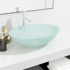 vidaXL Wasbak 50x37x14 cm glas mat