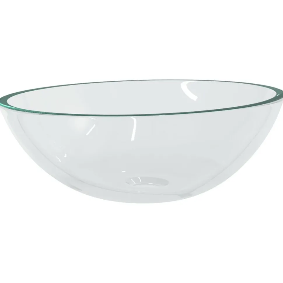 vidaXL Wasbak 50x37x14 cm glas transparant