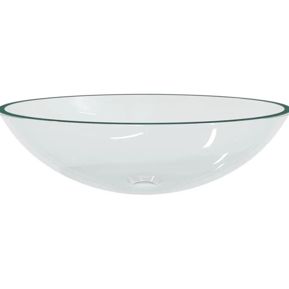 vidaXL Wasbak 50x37x14 cm glas transparant